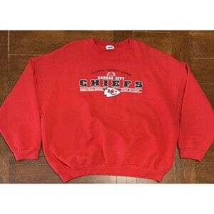 Vintage Kansas City Chiefs Men’s Size 2XL CSA Red Crewneck Sweater Football NFL